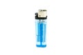Blue lighter isolated on white background Royalty Free Stock Photo