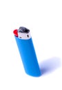 Blue lighter isolated on white background Royalty Free Stock Photo