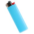 Blue lighter isolated on white background Royalty Free Stock Photo