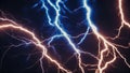 blue lightning abstract electrical background Royalty Free Stock Photo