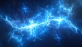 Generated image Blue lightning, abstract electrical background Royalty Free Stock Photo