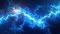 Generated image Blue lightning, abstract electrical background Royalty Free Stock Photo
