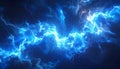 Generated image Blue lightning, abstract electrical background Royalty Free Stock Photo