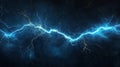 Blue lightning in the dark sky. Abstract background. 3D rendering Royalty Free Stock Photo