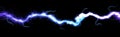 Blue lightning, power energy charge, black abstract background. Blitz effect. Night storm flash, thunderstorm. Thunder shock