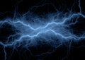 Blue lightning or sound waves visualization,