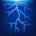 Blue lightning strike effect Royalty Free Stock Photo