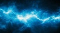 Blue Lightning, Thunder Bolts With Glow, Abstract Electric Background Or Texture In The Nigth Sky. Royalty Free Stock Photo