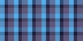 Blue lilac woolen cotton wear textile background. Seamless flannel texture. Fustian clothes fabric surface pattern. Checkered Royalty Free Stock Photo