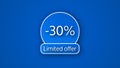 Blue limited offer banner Royalty Free Stock Photo