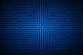 Blue line circuit board technology abstract background vector design for future computer business .