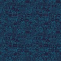 Blue Line Coding Seamless Pattern