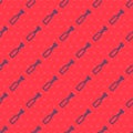 Blue line Paddle icon isolated seamless pattern on red background. Paddle boat oars. Vector Royalty Free Stock Photo