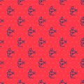 Blue line Paint spray gun icon isolated seamless pattern on red background. Vector Illustration Royalty Free Stock Photo