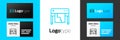 Blue line Plotter icon isolated on white background. Large format multifunction printer. Polygraphy, printshop service
