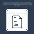 Blue line Software, web developer programming code icon isolated on blue background. Javascript computer script random Royalty Free Stock Photo