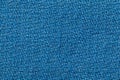 Blue linen fabric of cloth texture background. Detail of textile material close-up Royalty Free Stock Photo