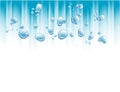 Blue lines and bubbles flayer Royalty Free Stock Photo