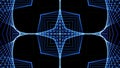 Blue lines motions kaleidoscope