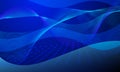 blue lines wave curve and dot lines wave abstract technology background Royalty Free Stock Photo