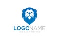 Blue Lion Head Luxury Elegant Logo Design