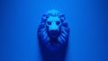 Blue Lion Mounted Bust