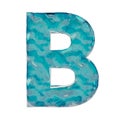 Blue Liquid Letter B Royalty Free Stock Photo