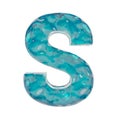 Blue Liquid Letter S Royalty Free Stock Photo