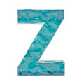 Blue Liquid Letter Z Royalty Free Stock Photo
