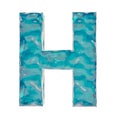Blue Liquid Letter H Royalty Free Stock Photo