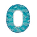 Blue Liquid Letter O Royalty Free Stock Photo