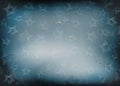 Blue liquid metal stars background. Illustration template for we