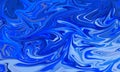 blue liquid painting brush watercolor splash abstract background for artwork design Royalty Free Stock Photo
