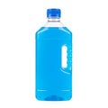 A blue liquid in a plastic bottle on transparent background Royalty Free Stock Photo