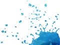 Blue Liquid Splashing and Falling Royalty Free Stock Photo