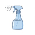 Blue Liquid Spray Bottle for Disinfectant and Cleaning Solution Pixel Art Royalty Free Stock Photo