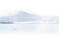 blue liquid water drop splashing fresh surface splash of wave oxygen bubbles on white Royalty Free Stock Photo