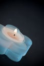 Blue little candle Royalty Free Stock Photo