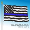 Blue Lives Matter movement flag