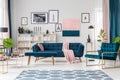 Blue living room Royalty Free Stock Photo
