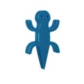 Blue Lizard icon isolated on transparent background.