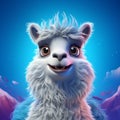 Highly Detailed Llama Character With Expressive Eyes In Animated Series Style