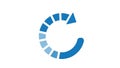 Blue Loading Spinner Icon Royalty Free Stock Photo