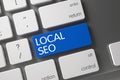 Blue Local SEO Button on Keyboard. 3D. Royalty Free Stock Photo