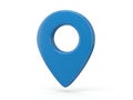 Blue location pin icon Royalty Free Stock Photo