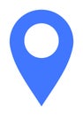 Blue Location Pin Icon Ideal for Maps, Navigation, GPS, and Travel Guides