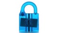 Blue lock icon isolated on transparent background isolated on white background Royalty Free Stock Photo