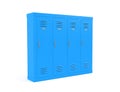 Blue lockers. 3d rendering illustration isolated