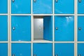 Blue Lockers In The Room