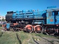 Blue Locomotive of Blue train, Museum Exhibit. Former, obsolete in Belgrade, Serbia.